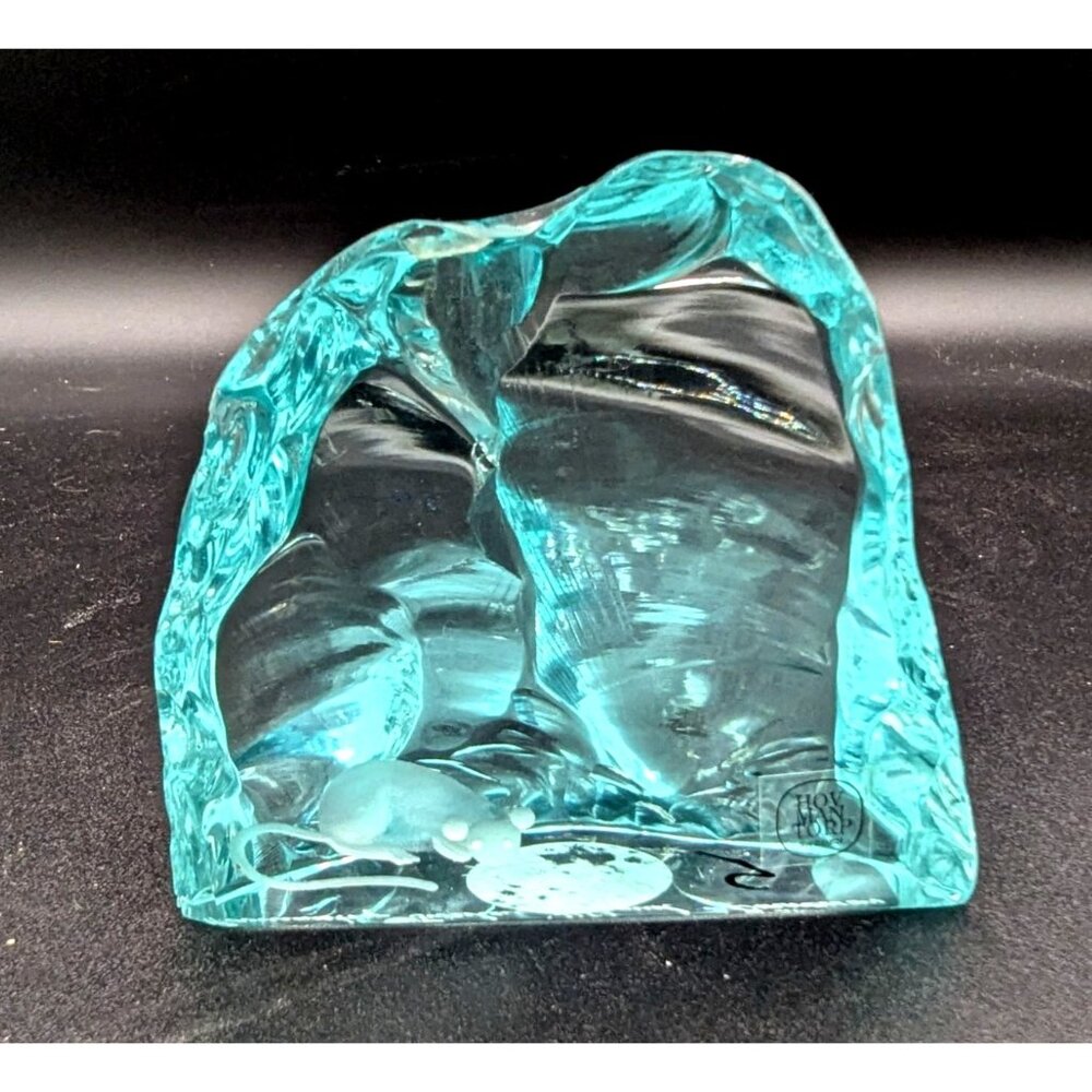 Vtg Hovmantrop Signed R. Strand Bornesson Iceberg Glacier Block Etched Mouse Scu